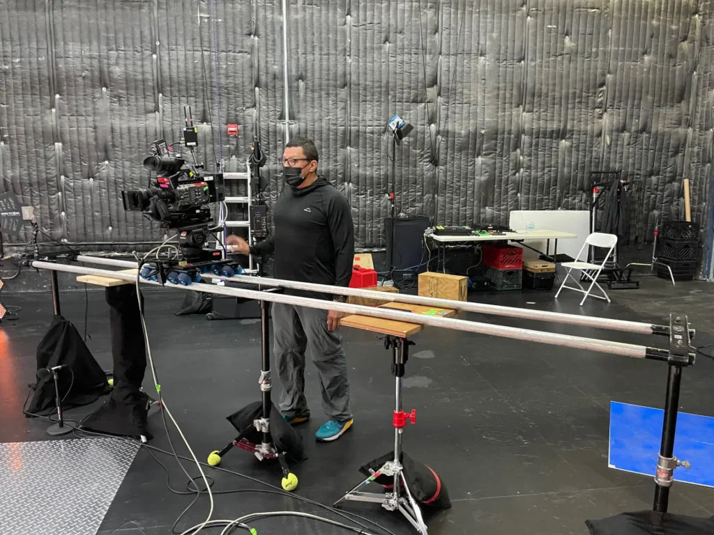 Behind-the-scenes setup showing camera crew and equipment for different types of video production for business.